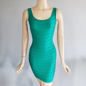 Arden B emerald green cutout bodycon bandage dress